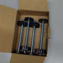 Vmaisi 4 Pack 8MM Baby Gate Threaded Spindle Rod, Replacement Hardware Parts Kit for Pet & Dog Pressure Mounted Safety Gates - Extra Long Wall Mounting Accessories Screws Rods Adapter Bolts Black