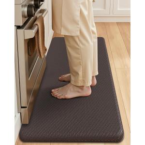 Color&Geometry Antifatigue Kitchen Mat for Floor 20x39-3/4 In Thick, Brown