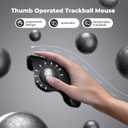seenda Wireless Trackball Mouse, Ergonomic Bluetooth Rollerball Mouse Rechargeable, 3 Device Connection Optical Mice Adjustable DPI Thumb Control Mice Compatible for PC/Laptop/Windows/Mac - Black