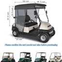 Universal 2 Passenger Golf Cart Sun Shade Cover, 58" Roof Compatible with EZGO TXT/RXV Club Car Precedent DS, 3 Sides Roll Up Breathable Mesh Sunshade Screen for Sun Block and Cooling