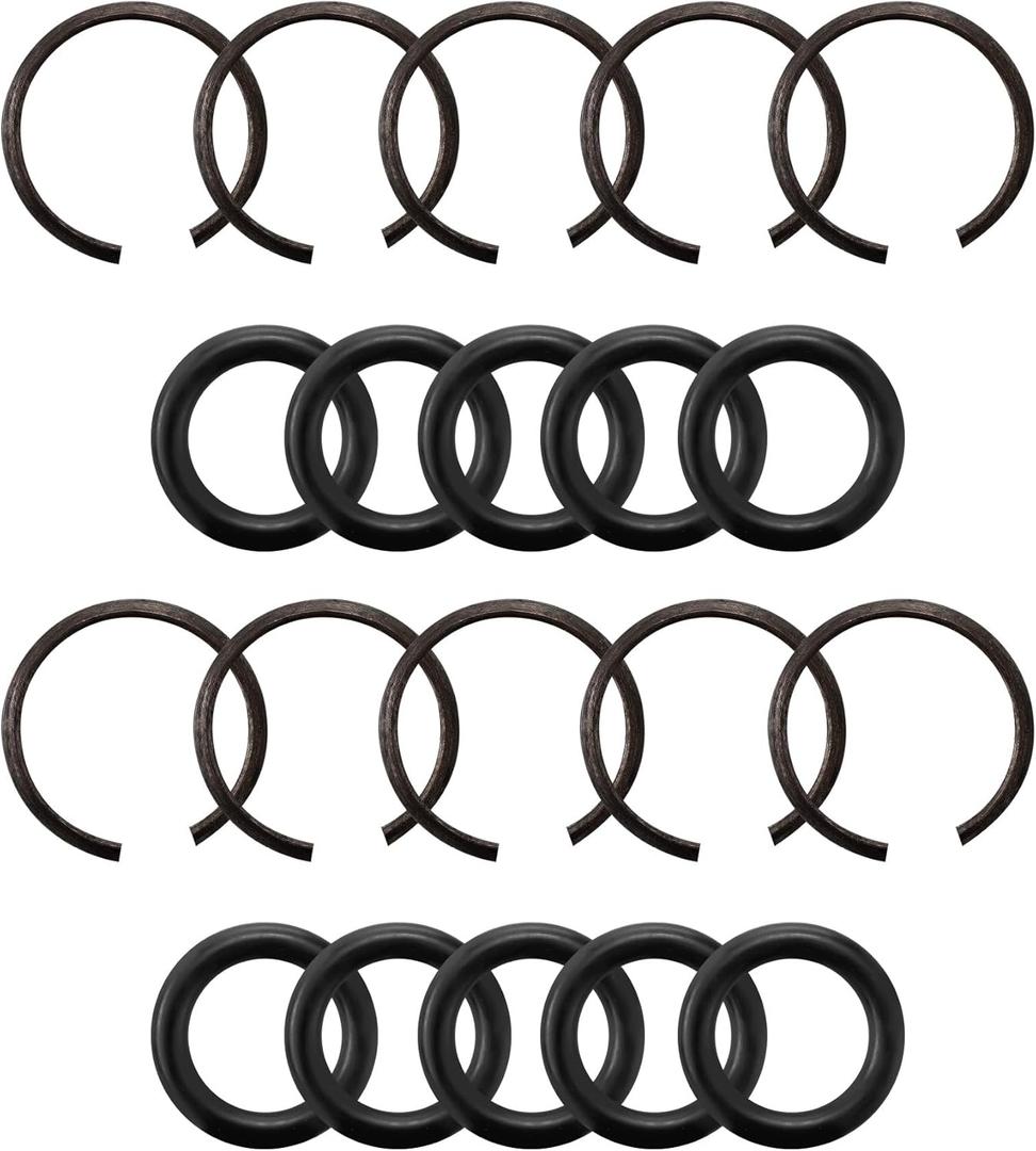10 Packs 1/2" Impact Wrench Socket Retainer Rings with O-ring, Replacement Parts Compatible with IR, Snap-On, Chicago Pneumatic, Florida Pneumatics, and Air Cat Electric and Pneumatic Air Wrench
