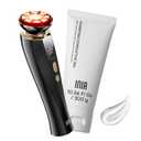 INIA 3-in-1 Red Light Therapy for Face and Neck, Skin Tightening Device True Beauty Glow Facial Massager for Skin Care, Effective Wrinkle Reduction Anti-Aging with Lifting, Tightening, Infusing (Black)