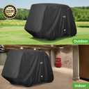 10L0L Heavy Duty 650D Golf Cart Cover for 2 Passengers EZGO, Club Car and Yamaha, All Weather Outdoor Protection Weatherproof