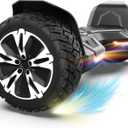 Gyroor Warrior 8.5 inch All Terrain Off Road Hoverboard with Bluetooth Speakers and LED Lights, UL2272 Certified Self Balancing Scooter (1-black)