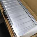 Non-Skid Wheelchair Ramp Threshold Ramp with a Non-Slip Surface Portable Aluminum Foldable Mobility Scooter Ramp for Home Steps Stairs Doorways Curbs (Single, 4 Foot)