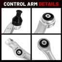 8K0407505A Front Upper & Lower Control Arms kit Compatible with Audi Q5 A4 A5 S5 A6 A7 S6 S7, with Full Upper/Lower Arms & Sway Links & Ball Joint