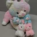 PixieCrush Unicorn Cat Plushie - Mommy Cat Unicorn with 4 Baby Kittens - Magical Pillow Plushies for Girls Ages 3-8 - Big Stuffed Animals - Ideal Gift for Girls 5 x 10 x 8 inches