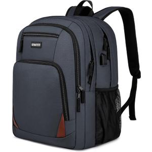 School Backpack for Teen Boys & Girls - 8 Compartments Water Resistant Bookbag with Large Laptop Sleeve | 15.6 Inch Anti-Theft College Student Backpack, Black