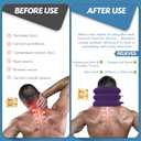 Jaximy Neck Stretcher, Cervical Traction Device, Neck Traction Device, Neck Pain Relief, Adjustable Inflatable Neck Brace & Neck Stretcher Cervical Traction, Neck Decompression Home Use (Purple)