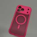 BERFY for iPhone 17 Pro Max Case, Compatible with MagSafe, Built-in Privacy Screen Protector, Camera Protection, Shockproof Full Body Phone Case 6.9", Translucent Hot Pink