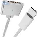 EGTPPJP 140W USB-C to Magnetic 3 Cable, Safe Charging Cable Compatible with MacBook Pro 2021 M1 Pro & Max 14" 16", MacBook Air 2022 M2, MacBook Pro 2023 M2 Pro & Max 14" 16" - 6.6ft White