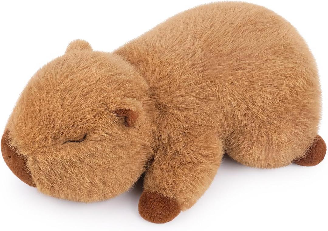 Sprinqdawin Weighted Capybara Plush Stuffed Animals-0.8lb 10Kawaii Weighted Capybara Plush Toys,Cute Plushies Kids Capybaras Plushies Animal Hugging Plushie Pillow,Birthday&Valentine Gifts for Adults