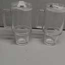 KEMORELA 24oz Clear Glass Cups with Lids and Straws,Glass Tumbler with Handle,2 setReusable Glass Ice Coffee Cups with Lid and Straw for Smoothies,Tea,Juice,Boba Cup for Cold & Hot Drinks,Travel Cup