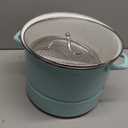 Kenmore Broadway Steamer Stock Pot with Insert and Lid, 16-Quart, Glacier Blue