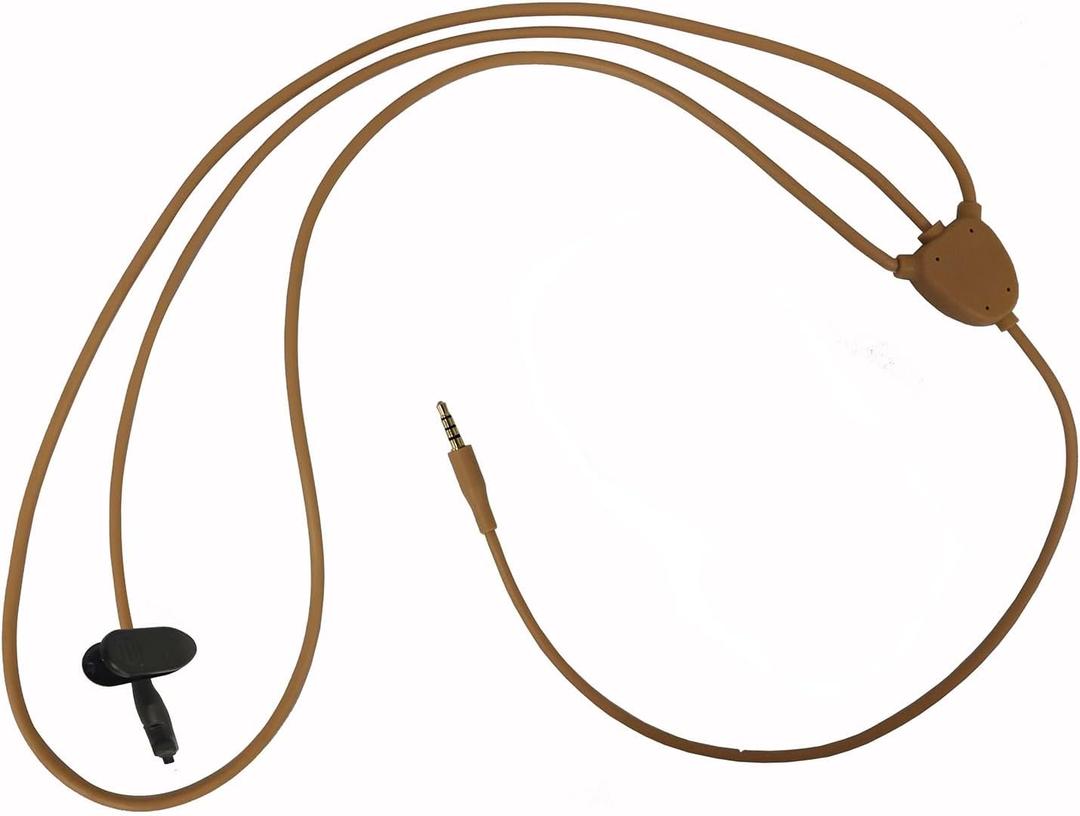 Invisible Skin Wireless Neckloop Inductive Transmitter with 3.5mm Plug - Features Built-in Microphone for Answering Calls and Transmitting Audio to Micro Earpiece(Not Included) for Voice and Music