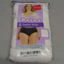 Hanes Women's Underwear Brief Pack, Cotton Briefs, Moisture-wicking Underwear for Men (X-Large, White - 6 Pack)