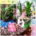 50 Pcs Mini Resin Luminous Frogs Glow in The Dark Tiny Frogs Animals Miniature Figurines Portrait Landscape Aquarium DIY Birthday Party Ornament Accessories Charms Party Favors (Colorful)