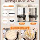 Complete Sourdough Starter Kit | Easy to Clean & Use for Beginners & Bakers | Natural Rattan Proofing Basket with Full Accessories | Sourdough Bread Baking Supplies for Bakers Women Wife