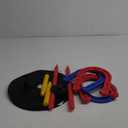Outdoor Indoor Rubber Horseshoes Set - Win SPORTS Includes 4 Horseshoes,2 Pegs,2 Rubber Mats,2 Red Plastic dowels,Beach Games Perfect for Tailgating,Camping,Backyard,Fun for Kids Adults (Orange&Blue)