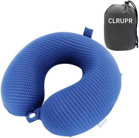 CLRUPR Neck Pillow,100% Pure Memory Foam U Shaped Neck Pillow, Memory Foam Travel Pillow for Sleeping Traveling, Car, Home, Office, Airplane, Detachable and Washable Cover