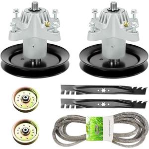 Deck Rebuild Kit for White Outdoor Troy Bilt Huskee 42'' LT542H Pony 13AD771G731, for MTD Gold 13AJ795G004,2 Blade 742-0616 2 Spindle 918-04456A 918-04461 96'' Belt 754-04060, 2 Idler 753-08171