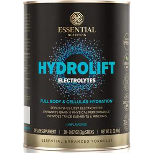 Essential Nutrition Hydrolift Electrolytes - Powerful Hydration Formula - with Trace Elements & Minerals - Keto Friendly - Sugar Free - Unflavored - 30 Sticks (EXP: 02/2026)