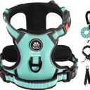 IVY&LANE No Pull Dog Harness with Leash Set, Reflective No Choke Pet Vest,Adjustable Oxford Dog Vest Harness with Easy Control Handle for Small Dogs (Turquoise,S)