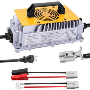 YILEIDE 24V 30A Lithium Battery Charger for 29.2V LiFePO4 and LeadAcid, for Forklift, Golf Cart, Floor Scrubbers, RV, Boat and Pallet Jack, with Anderson Plug