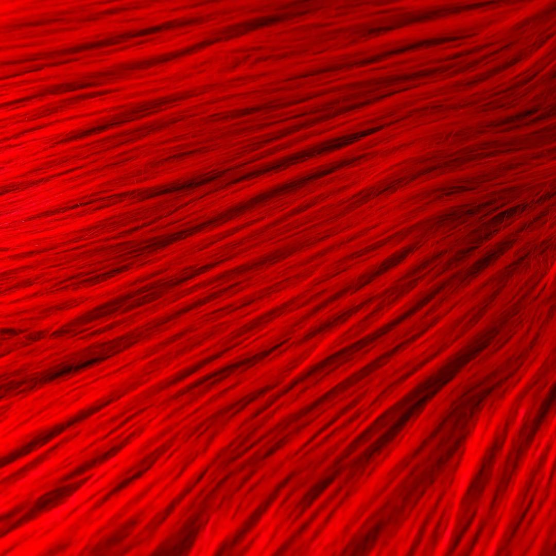 Faux Fur Fabric for Crafts, Gnomes, Animal Costumes, Cushions, Decorations Red 20x20in