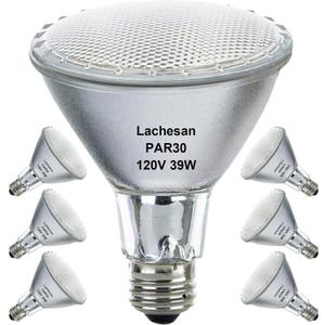 PAR30 Long Neck 39W, 6 Pack Dimmable 2700K Halogen Warm White 1936 Lumens 