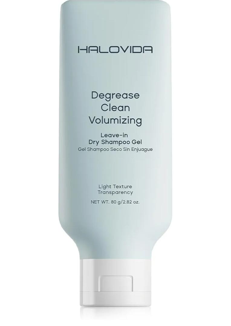 HALOVIDA Leave-in Dry Shampoo Gel, Instant Oil Absorption & Volume, Light Texture Transparency, Non-Aerosol, Safe & Clean with Natural Ingredients, 2.82 oz