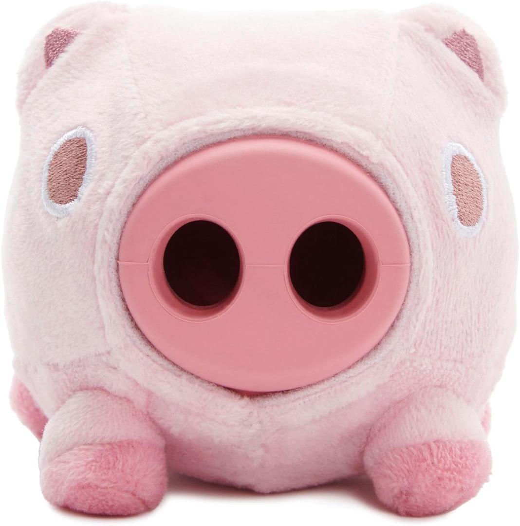 Barkbox Hambone Super Chewer Tough Dog Chew Toy for Aggressive Chewers, Plush Cover with Rubber Core - 2 Toys in 1  Two Layer Treat Dispensing Dog Toy for Large Dogs