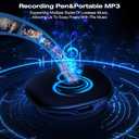 YKLG Voice Activated Recorder,128gb Mini Voice Recorder with Noise Reduction, Portable Digital Voice Recorder for Students/Creatives/Meetings/Travel/Business/Learning/Education/Interviews/Diary (black)