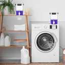 Soaoo 2 Pcs Laundry Detergent Dispenser 67.6 oz Liquid Soap Dispenser with Faucet for Laundry Room 2 Liquid Detergent Holder with Labels and Measuring Cup Fabric Softener Container