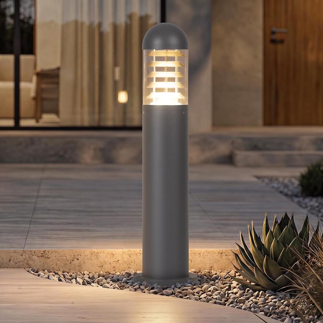 31.5" Landscape Path Lights, IP65 Waterproof Pathway Lights Wired, 7.9"Lx7.9"Wx31.5"H