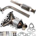 Front & Rear Catalytic Converter Kit Fit for 2001-2005 Honda Civic 1.7L