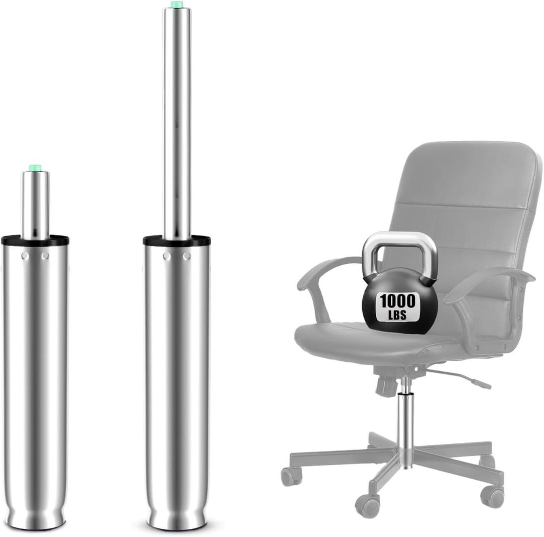 10 Inches to 15 Inches Office Chair Gas Lift Cylinder Replacement, 4.5'' Stroke, Hydraulic Pneumatic Shock Piston, Heavy Duty, Universal Diameter Fit for Most Office Chair, Class 4 (Polished Steel)