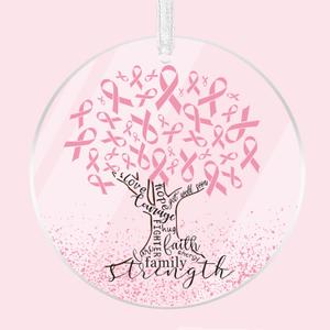 Breast Cancer Gifts for Woman Breast Cancer Awareness Ornament Survivor Gift Ideas Pink RibbonTree Christmas Decorations Ornaments 2025