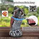 3-Pack Owl for Bird Deterrent - Weatherproof Bird Repellent Devices for Outdoor Use - Plastic Owls to Scare Birds Away and Control Garden Pests