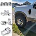 32 Pcs M14x1.5 One-Piece Design Chrome Lug Nuts for 2017-2025 Ford F250 F350 Super Duty HCPZ-1012-B HCPZ-1012-A (Chrome)