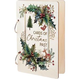 SUPERDANT Christmas Card Holder Greeting Gift Card Organizer Christmas Cards Book Keeper Storage Keepsake Binder Post Cards Photo Album Holder Holiday Birthday Planner Journal Keepsake Gifts