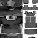 Original 2022-2026 MDX Floor Mats & Cargo Liner & Backrest Mat Full Sets for Acura MDX - Custom Fit TPE Floor Liners & Cargo Mat & Backrest Mat - All Weather Odorless Car Mats for MDX 2022-2025 2026