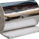 SIMOND STORE Ceramic Fiber Blanket with Aluminum Foil Facing - 8# Density - 1" x 24" x 12.5' - 2400F - High Temperature Insulation Blanket for Stove Furnace Forge Kiln Fireplace Welding Soldering HVAC