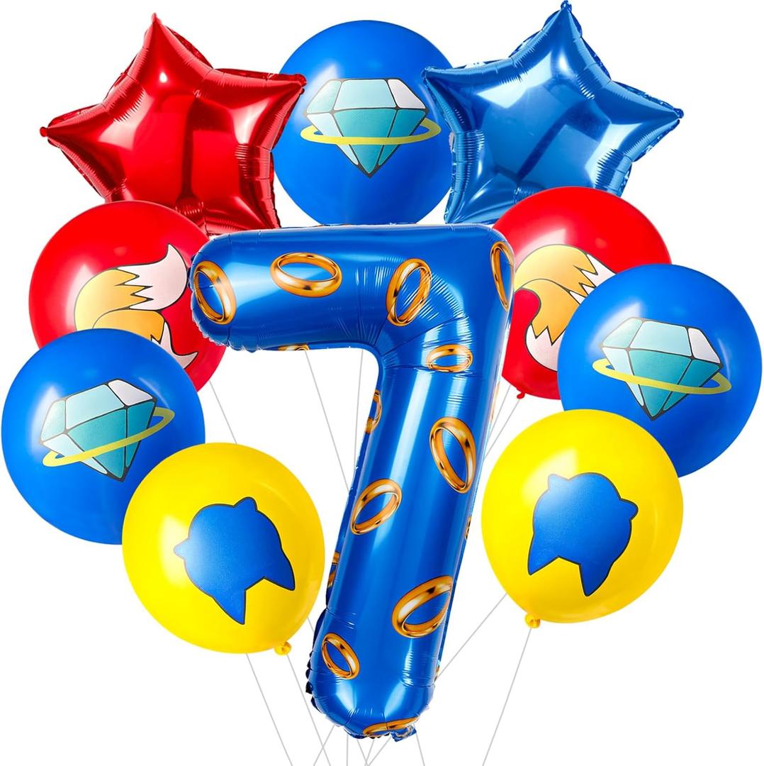 number 40 inch blue and gold ring balloon set birthday number decoration aluminum film balloon suitable for boys and girls blue theme party cartoon party decoration supplies (7)