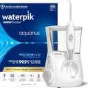 Waterpik Aquarius Water Flosser For Teeth Cleaning, Gums, Braces, Dental Care, Electric Power With 10 Settings, 7 Tips For Multiple Users And Needs, ADA Accepted, White WP-660, Packaging May Vary