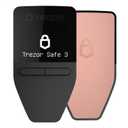 Trezor Safe 3 - Passphrase & Secure Element Protected Crypto Hardware Wallet - Buy, Store, Manage Digital Assets Simply and Safely (Galactic Rose)