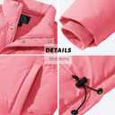 MAGCOMSEN Men's Down Jacket Winter Warm Thicken Puffer Coats Water Resistant Windproof Casual Insulated Jacket (Pink)