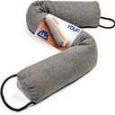 YOUFi 36 Inch Weighted Door Draft Stopper, 3.5lb Heavy Under Door Draft Blocker, Self-Resetting Gap Filler Seal Blocks Cold, Hot Air, Noise, with Non-Slip Bottom, Machine Washable Cover (Gray)