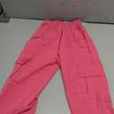 IBAKOM Cargo Pants for Girl Teen Baggy Parachute Trouser with Pocket Tween Wide Leg Y2K Sweatpant Hip Hop Dance Jogger Bottom 120