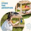 ROBUD Mud Kitchen for Kids Outdoor, Wooden Outdoor Play Kitchen, Kids Mud Kitchen with Removable Sink & Faucet, Outdoor Toys for Children Ages 3+ Years, WG429